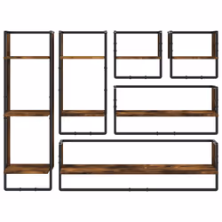 VidaXL 836315 étagères Bois, Métal Chêne, Marron - Vue supplémentaire 4