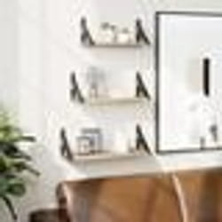 vidaXL Ensemble d'étagères murales 3pcs chêne sonoma bois d'ingénierie