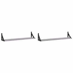 VidaXL 836331, Bois, Métal, Gris, 800 mm, 150 mm, 155 mm, 2 pièce(s)