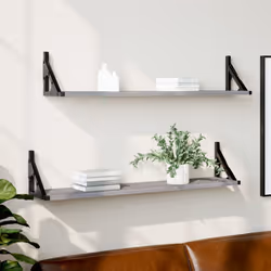 VidaXL 836331 étagères Bois, Métal Gris