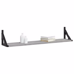 VidaXL 836331 étagères Bois, Métal Gris