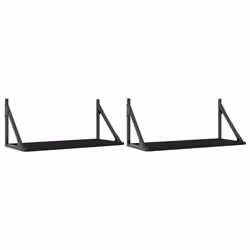 VidaXL 836333, Bois, Métal, Noir, 600 mm, 250 mm, 255 mm, 2 pièce(s)