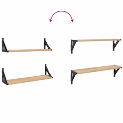 VidaXL 836334 étagères Bois, Métal Bois - Vue supplémentaire 8