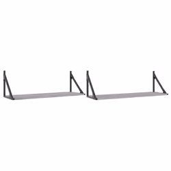 VidaXL 836341, Bois, Métal, Gris, 800 mm, 250 mm, 255 mm, 2 pièce(s)