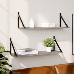 VidaXL 836341 étagères Bois, Métal Gris