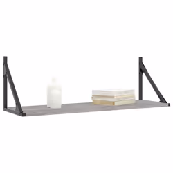 VidaXL 836341 étagères Bois, Métal Gris