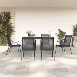 Profitez d'un bon repas ou d'un thé l'après-midi dans votre espace extérieur avec cet ensemble de salle à manger de jardin !  ...