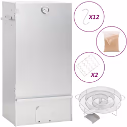 Utilisez ce fumoir multifonctionnel avec des copeaux de bois et un générateur de fumée froide pour préparer un festin et prof ...