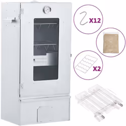 Utilisez ce fumoir multifonctionnel avec des copeaux de bois et un générateur de fumée froide pour préparer un festin et prof ...