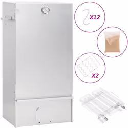 Utilisez ce fumoir multifonctionnel avec des copeaux de bois et un générateur de fumée froide pour préparer un festin et prof ...