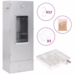 Utilisez ce fumoir multifonctionnel avec des copeaux de bois et un générateur de fumée froide pour préparer un festin et prof ...