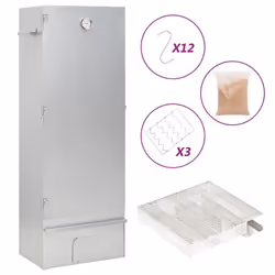 vidaXL Fumoir à four à BBQ générateur de fumée froide acier galvanisé
