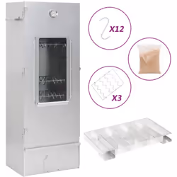 Utilisez ce fumoir multifonctionnel avec des copeaux de bois et un générateur de fumée froide pour préparer un festin et prof ...