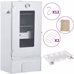 Utilisez ce fumoir multifonctionnel avec des copeaux de bois et un générateur de fumée froide pour préparer un festin et prof ...