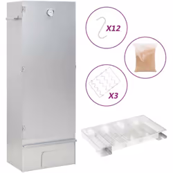 Utilisez ce fumoir multifonctionnel avec des copeaux de bois et un générateur de fumée froide pour préparer un festin et prof ...