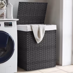 Ce panier à linge offre suffisamment d'espace pour votre linge et ajoutera une touche de charme rustique à votre salle de bai ...