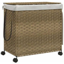 Vidaxl - Panier à linge avec roulettes 60x35x60,5 cm résine tressée