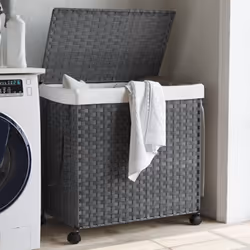 Ce panier à linge offre suffisamment d'espace pour votre linge et ajoutera une touche de charme rustique à votre salle de bai ...