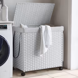 Ce panier à linge offre suffisamment d'espace pour votre linge et ajoutera une touche de charme rustique à votre salle de bai ...