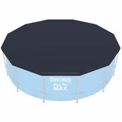 Empêchez les débris, les feuilles et les déchets de pénétrer dans votre piscine avec cette couverture de piscine Flowclear de ...