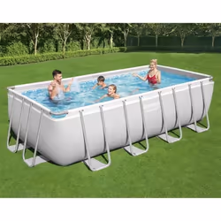 Bestway Ensemble de piscine Power Steel Rectangulaire 488x244x122 cm