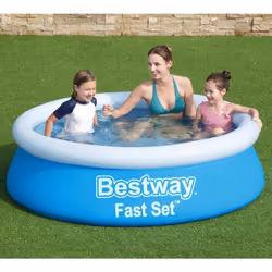 Amusez-vous beaucoup dans votre cour avec votre famille et vos amis dans cette piscine gonflable Fast Set de la marque Bestwa ...