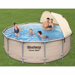 Bestway Ensemble de piscine avec auvent Power Steel 396x107 cm
