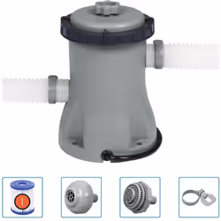 La pompe de filtration pour piscine Flowclear de la marque Bestway assure une circulation d'eau rapide et efficace pour garde ...