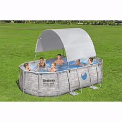 Bestway Auvent de piscine hors sol Blanc