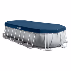 Intex 26798GN piscine hors sol Oval 18202 L Bleu, Gris