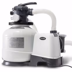 Cette pompe de filtration à sable 26648GS de la marque Intex assure une circulation d'eau rapide et efficace pour garder l'ea ...