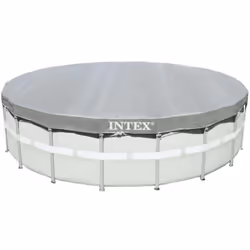 Cette couverture de piscine Deluxe 28040 de la marque Intex protège votre piscine de la saleté, des insectes et d'autres débr ...