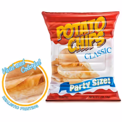 Ce grand flotteur de piscine Potato Chips 58776EU de la marque Intex sous la forme éclatante d'un sac de chips vous permettra ...