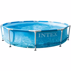 Si vous cherchez à acheter une piscine pour vous et votre famille, cette piscine Beachside Metal Frame de la marque Intex ser ...