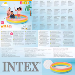 Intex Piscine gonflable 3 anneaux Sunset 114x25 cm