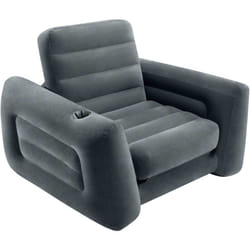 Chaise coulissante 117x224x66 cm Gris foncé Intex