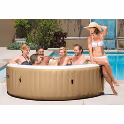 Intex Baignoire de massage à bulles ronde PureSpa 216x71cm 6 personnes