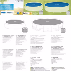 Intex Couverture solaire de piscine bleu 448 cm polyéthylène - Vue supplémentaire 4