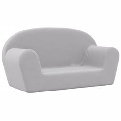Vidaxl - Canapé pour enfants 2 places gris clair peluche douce