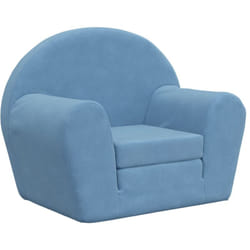Vidaxl - Canapé-lit pour enfants bleu peluche douce