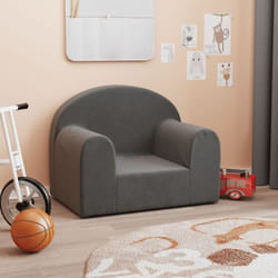 Canapé pour enfants anthracite peluche douce