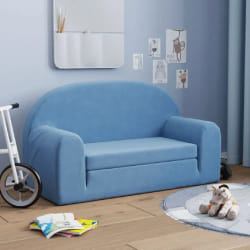 vidaXL Canapé-lit Enfants 2 Places Bleu