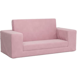 Vidaxl - Canapé-lit pour enfants 2 places rose peluche douce
