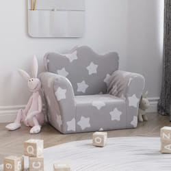 Vidaxl - Canapé pour enfants gris clair avec étoiles peluche douce
