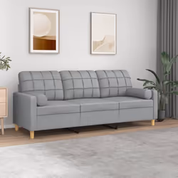 Ce canapé 3 places, qui se démarque par son design moderne et ses coussins décoratifs, sera un excellent endroit pour discute ...