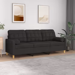 Ce canapé 3 places, qui se démarque par son design moderne et ses coussins décoratifs, sera un excellent endroit pour discute ...