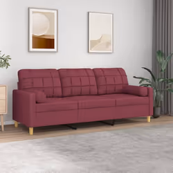 Ce canapé 3 places, qui se démarque par son design moderne et ses coussins décoratifs, sera un excellent endroit pour discute ...