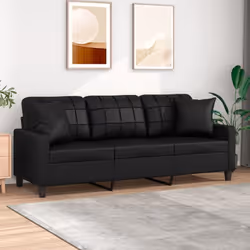 Ce canapé 3 places, qui se démarque par son design moderne et ses coussins décoratifs, sera un excellent endroit pour discute ...