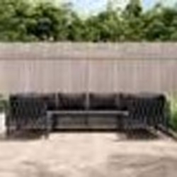 vidaXL Canapé 2 places avec oreillers gris clair 140 cm tissu