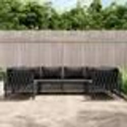 vidaXL Canapé 2 places avec oreillers gris clair 140 cm tissu